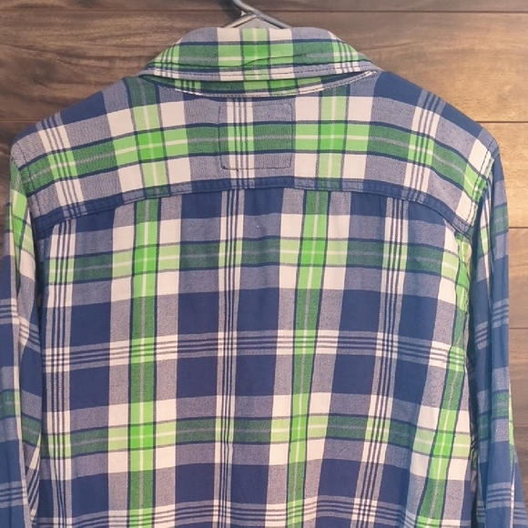 Abercrombie & Fitch Muscle Fit Plaid Flannel Button Down - XXL
Royal Blue Lime - Picture 8 of 8